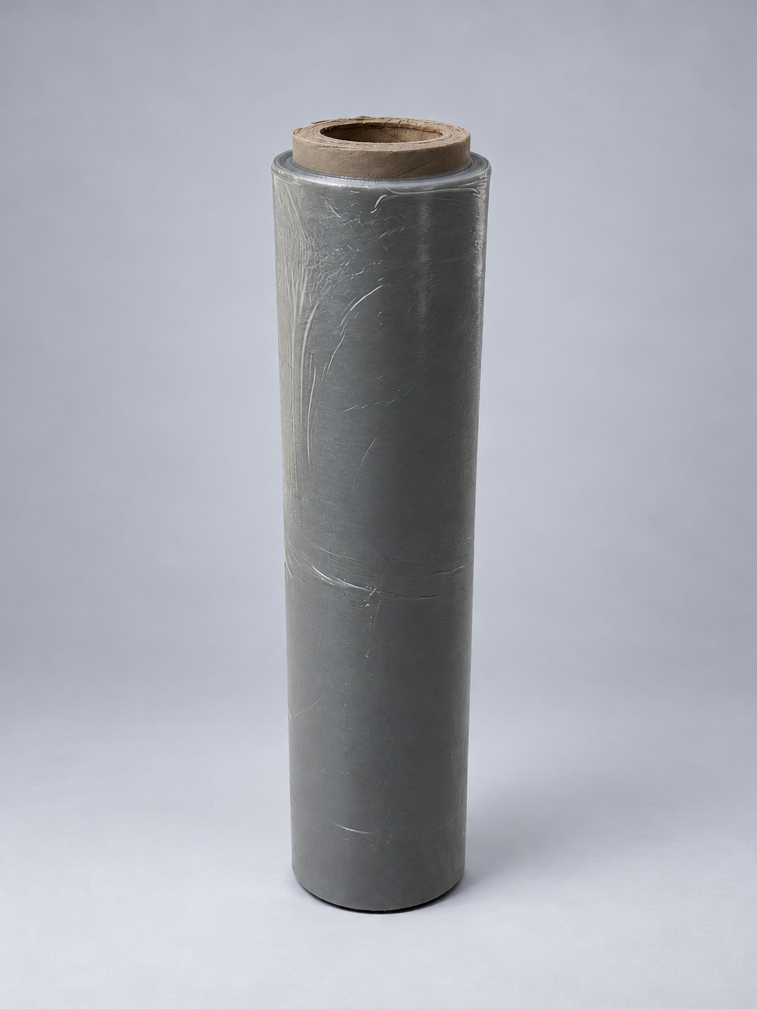 Rolo de filme stretch reciclado cinza para embalagem